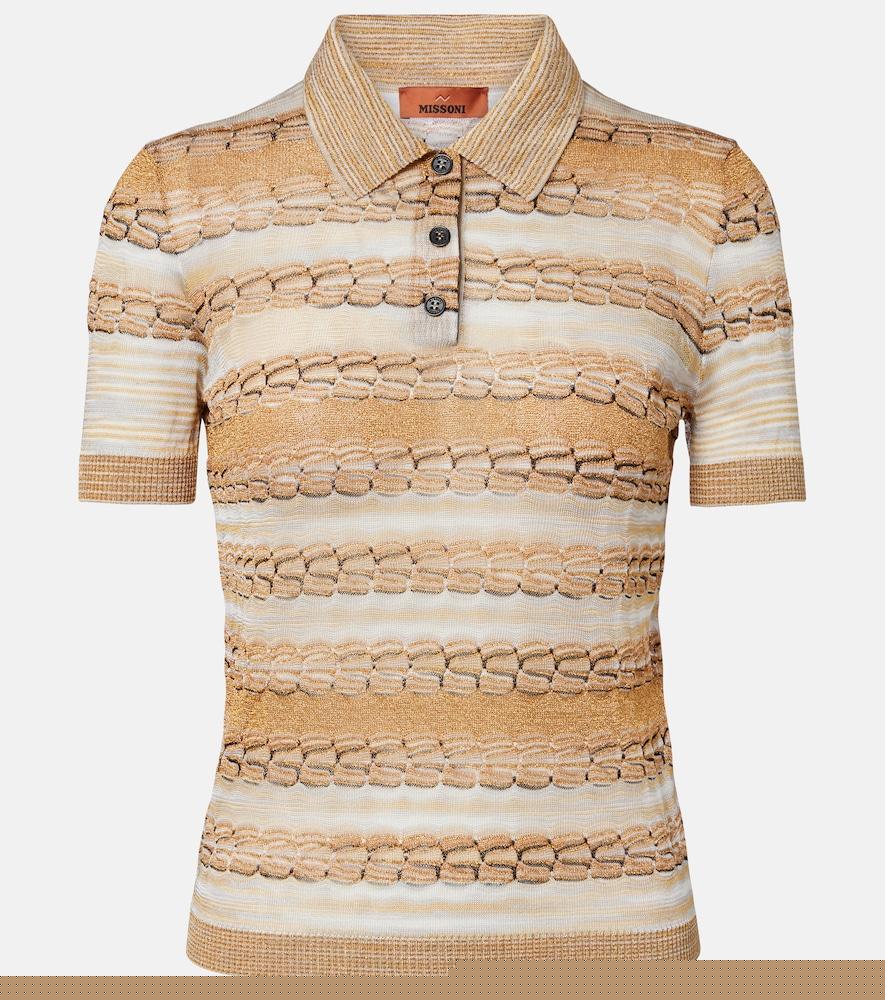 missoni lamé polo shirt