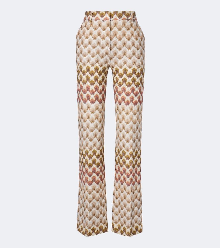 missoni lamé straight pants