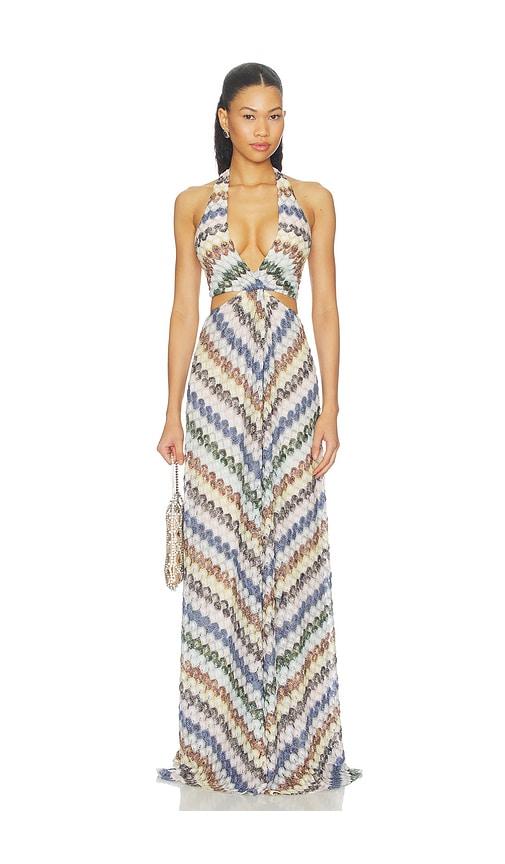 missoni long dress in multi light version in multi. - size 38/2 (also in 42/6)