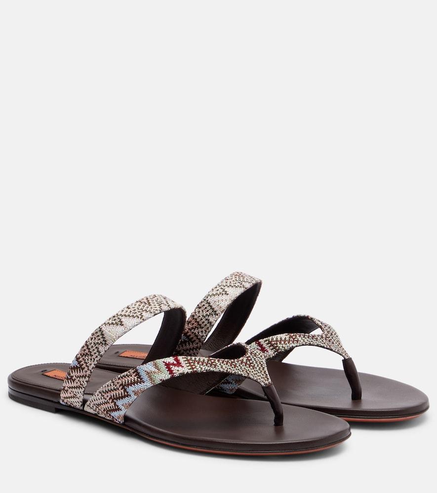 missoni luise zigzag thong sandals