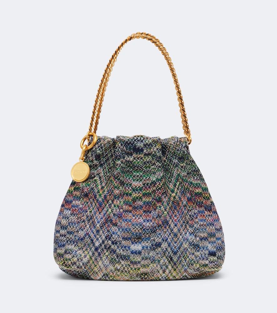 missoni mini knitted top-handle bag