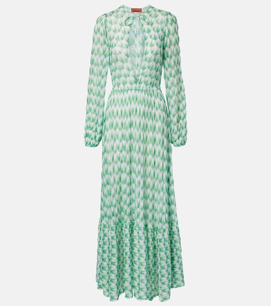 missoni open-knit cutout maxi dress