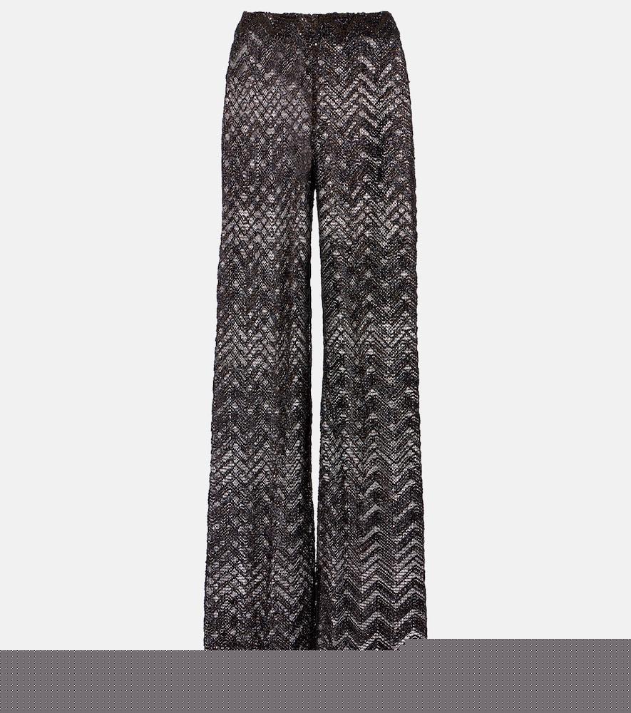 missoni open-knit wide-leg pants