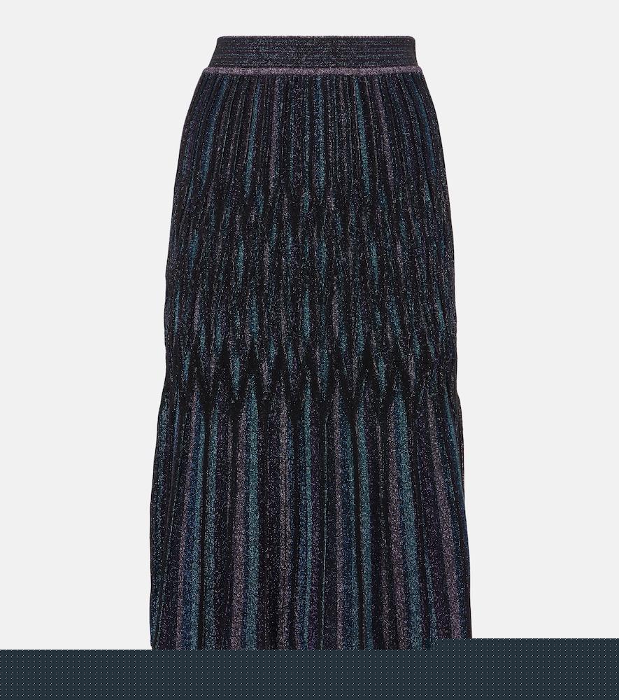 missoni pleated lamé midi skirt