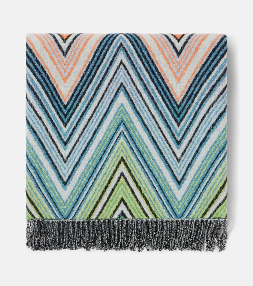 missoni plume zig zag wool-blend throw