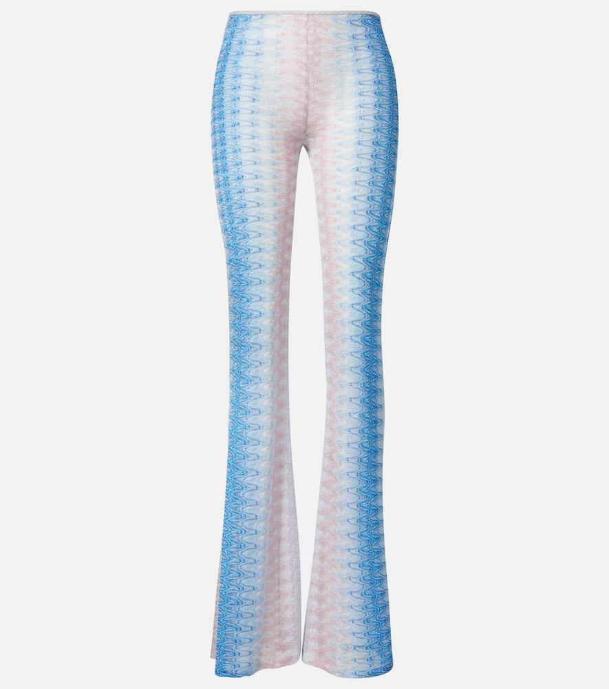 missoni semi-sheer flared pants