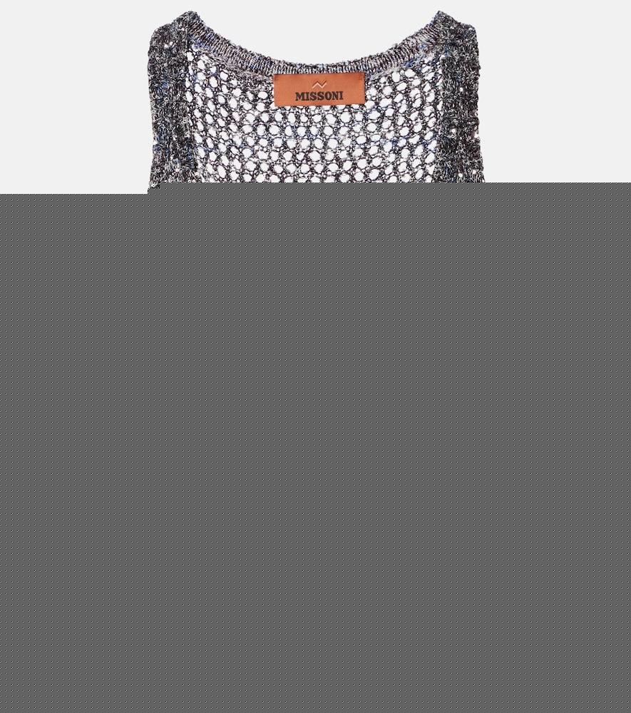 missoni sequined knitted tank top
