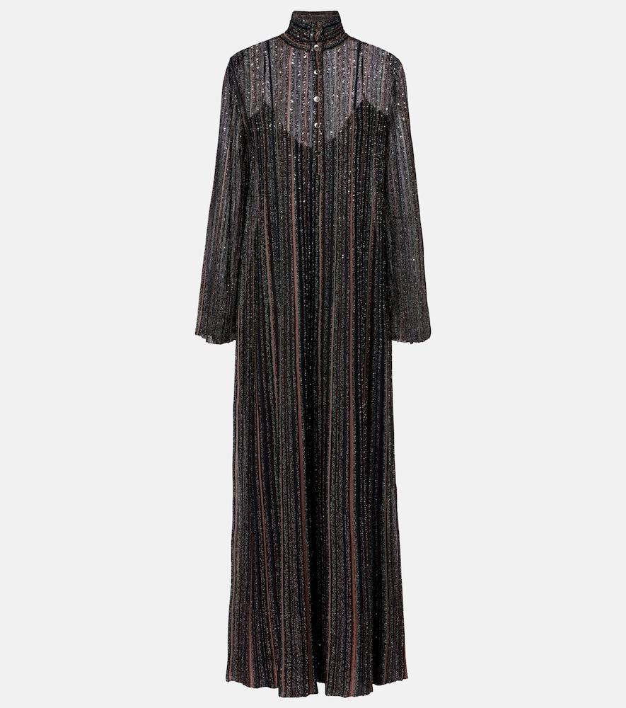 missoni sequined lamé maxi dress