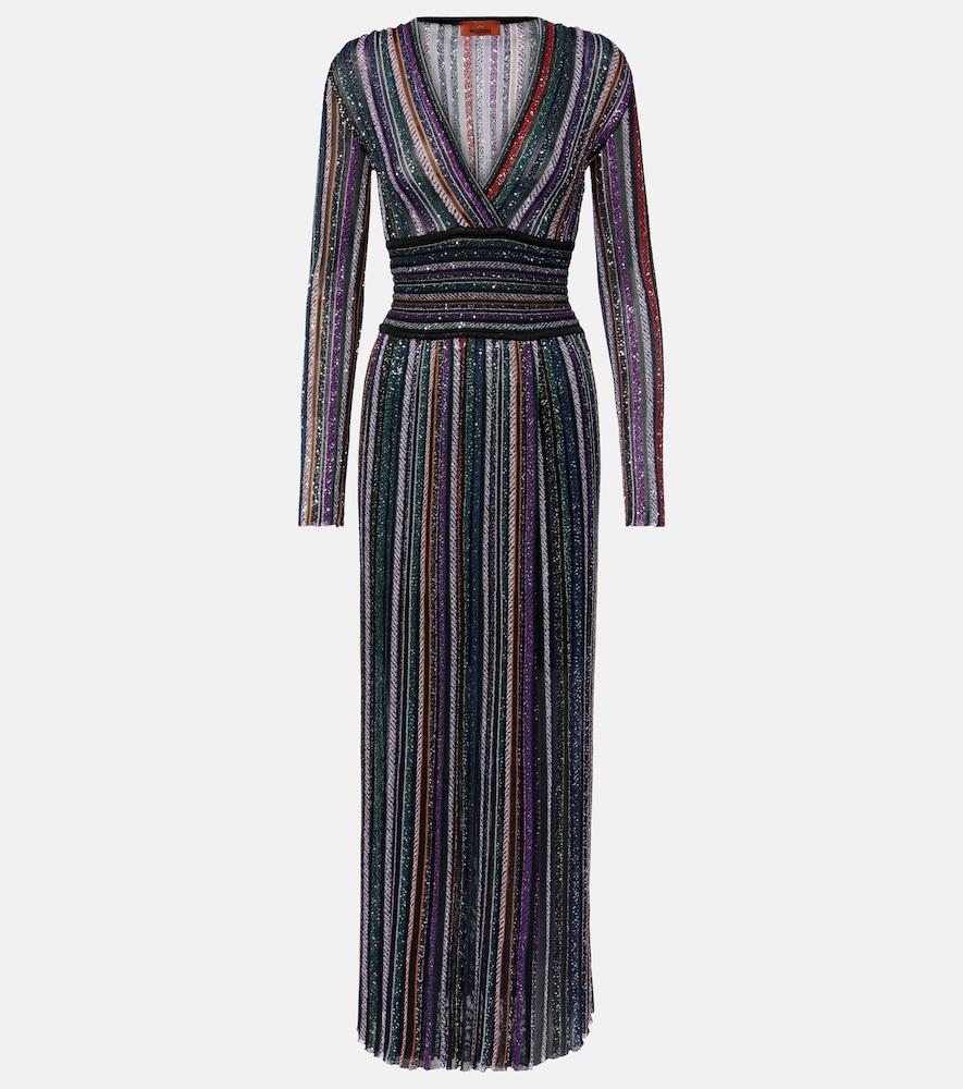 missoni sequined striped gown