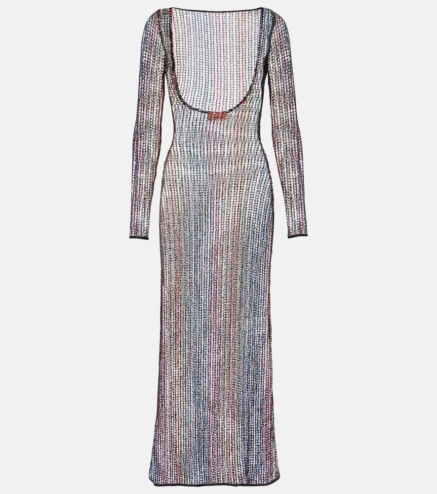 missoni sheer open-back maxi dress