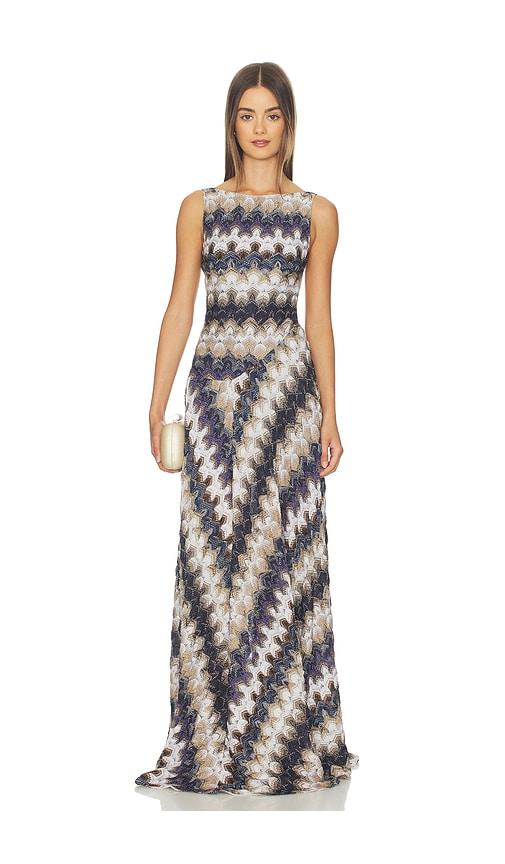 missoni sleeveless long dress in navy. - size 36/0 (also in 38/2)