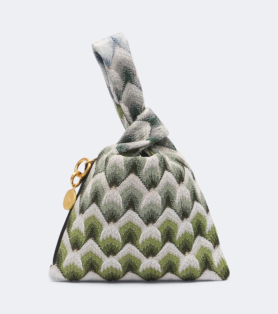 missoni small jacquard top-handle bag