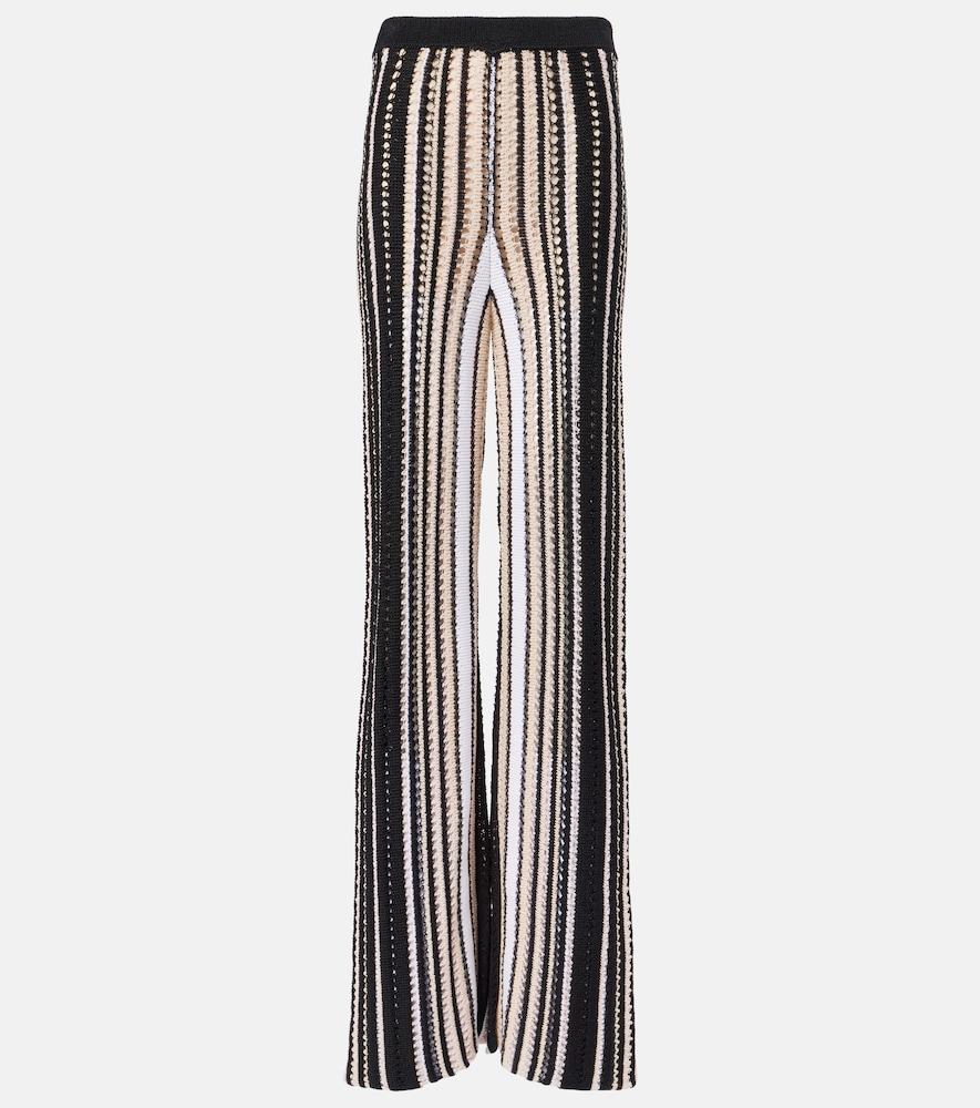 missoni striped cotton-blend straight pants