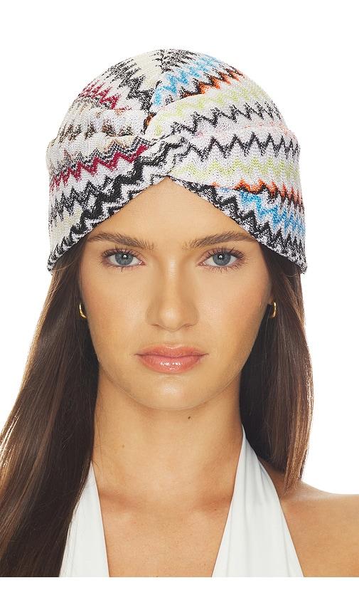 missoni turban in cream chevron multi in cream.