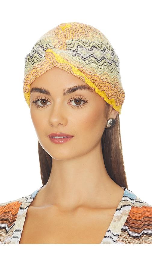 missoni turban in yellow multi in yellow.