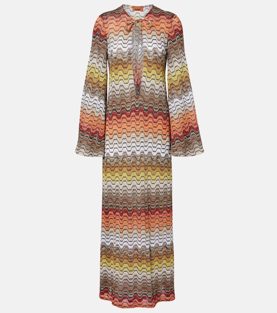missoni wave lamé beach dress