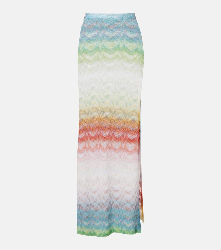 missoni wave lamé maxi skirt