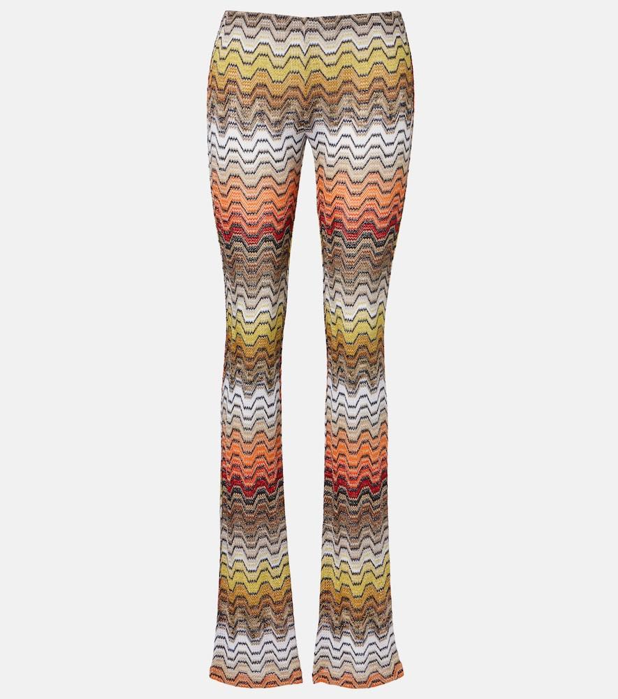 missoni wave lamé slim pants