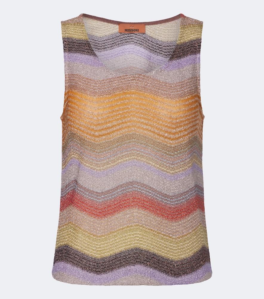 missoni wave lamé top