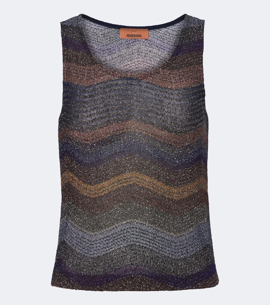 missoni wave lamé top