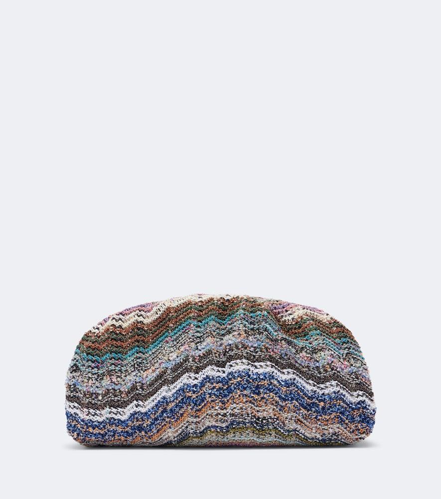 missoni wave large knitted clutch