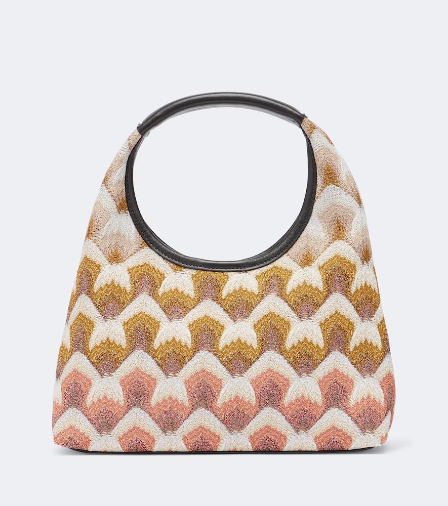 missoni wave small lamé top-handle bag