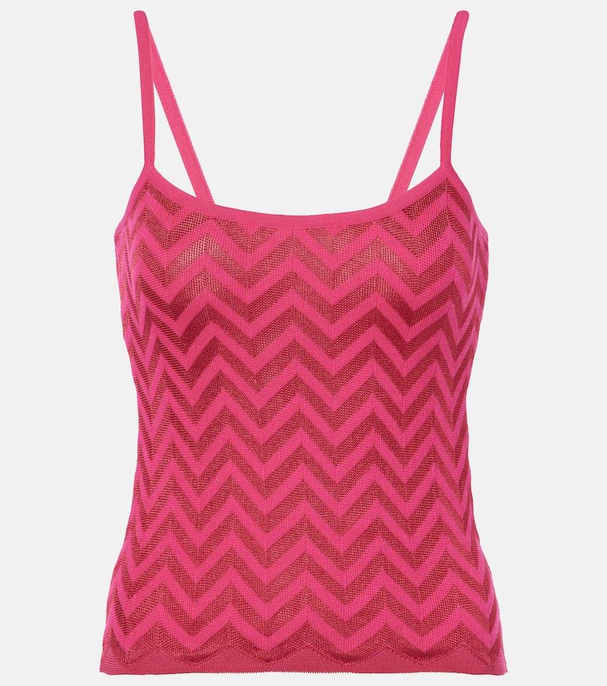 missoni zig zag cotton-blend tank top
