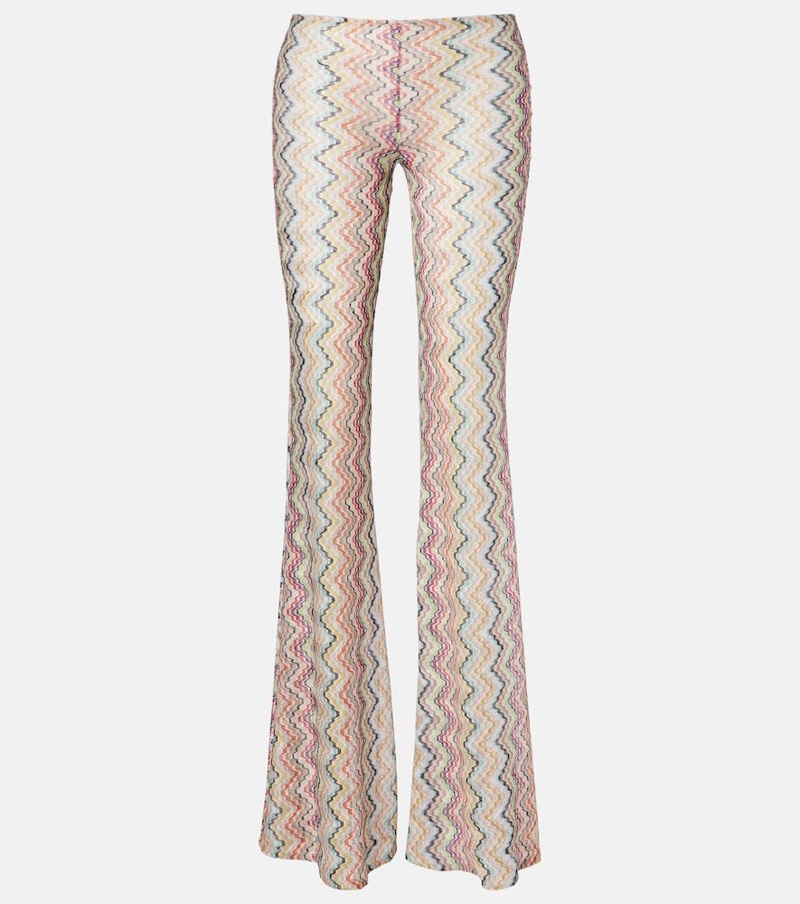 missoni zig zag flared pants