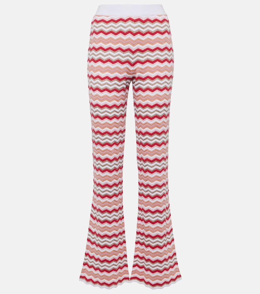 missoni zig zag high-rise flared pants
