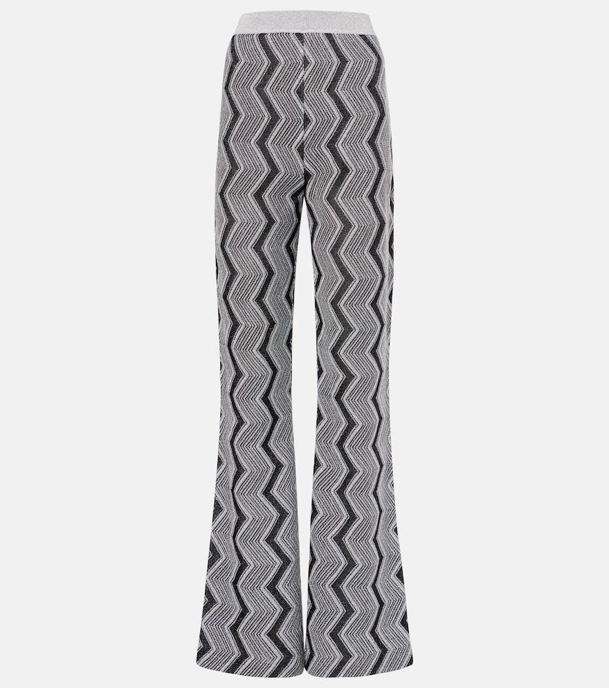 missoni zig zag lamé wide-leg pants