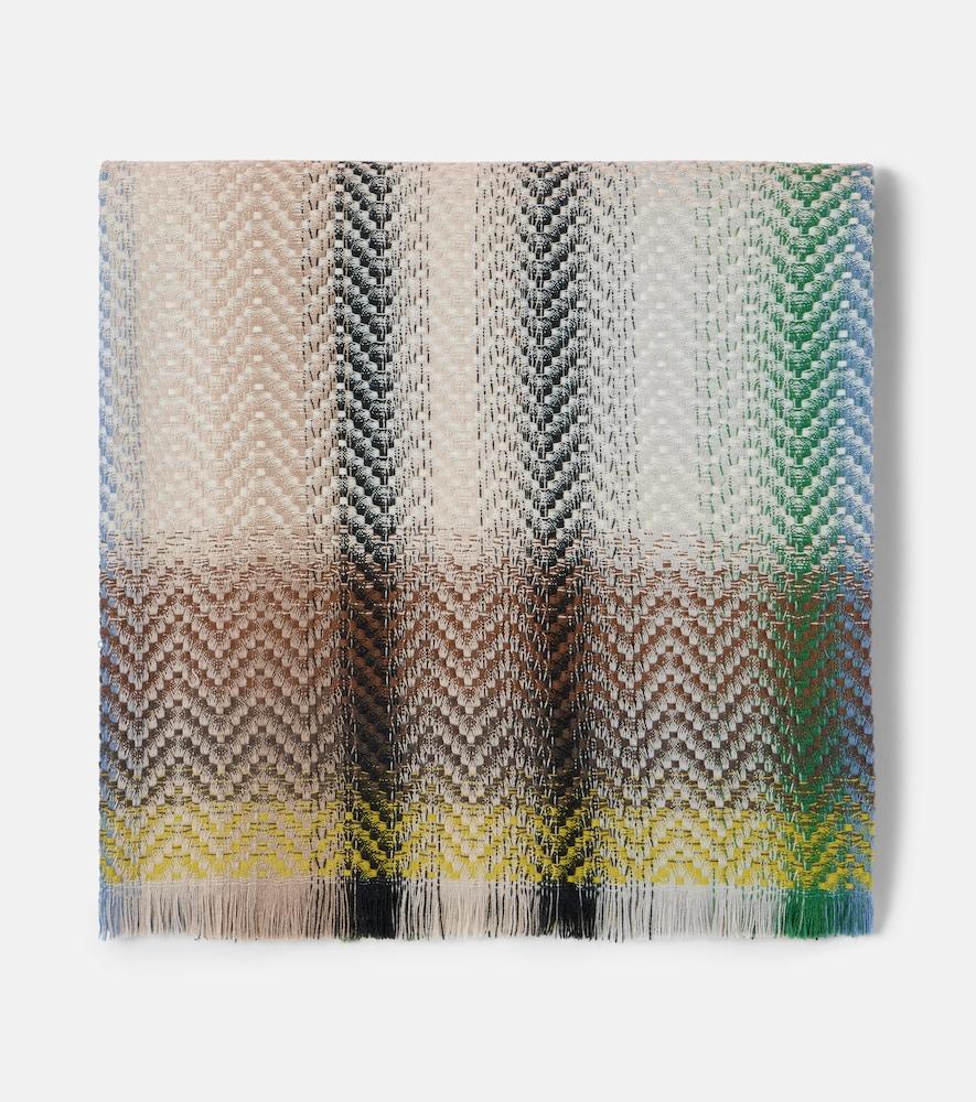 missoni zig zag wool-blend throw