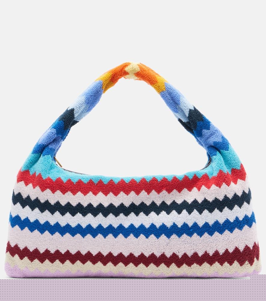 missoni zigzag cotton terry top-handle bag