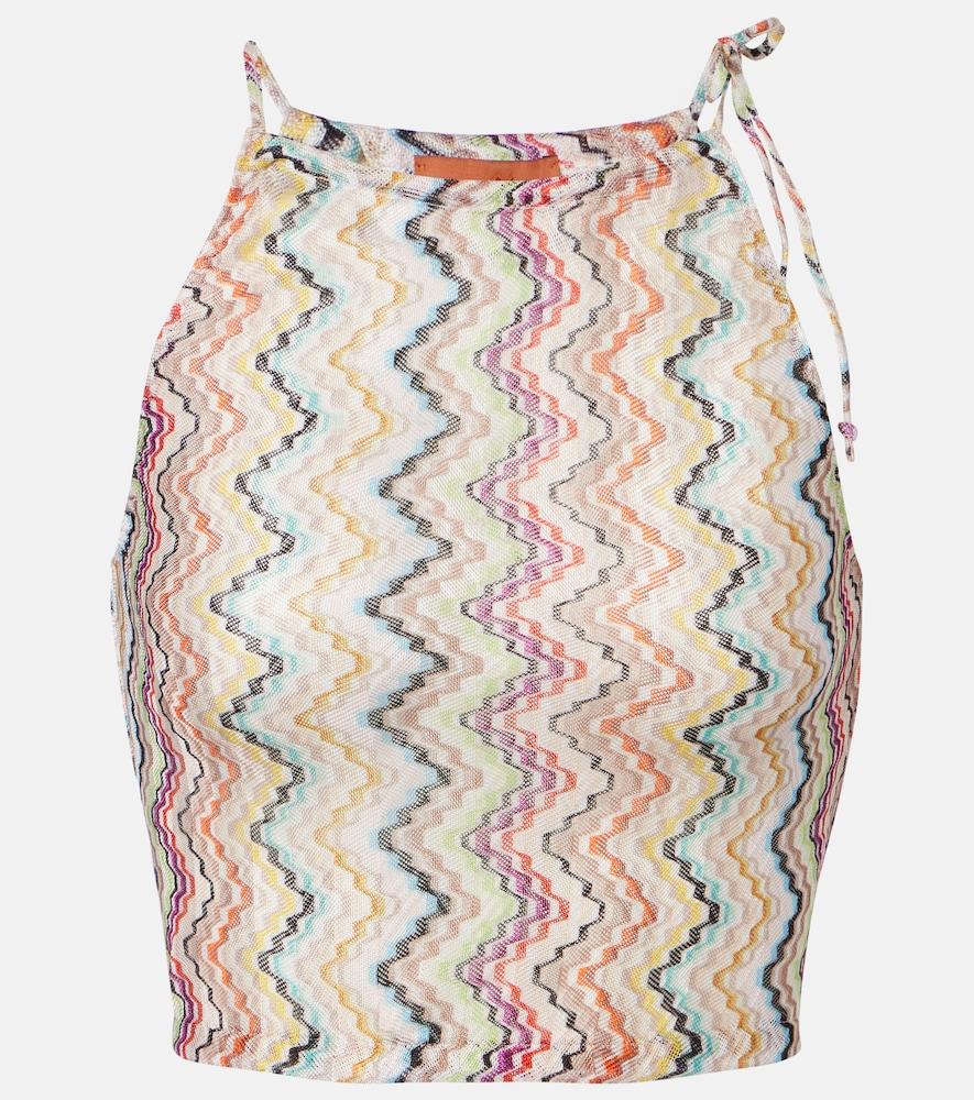 missoni zigzag crop top