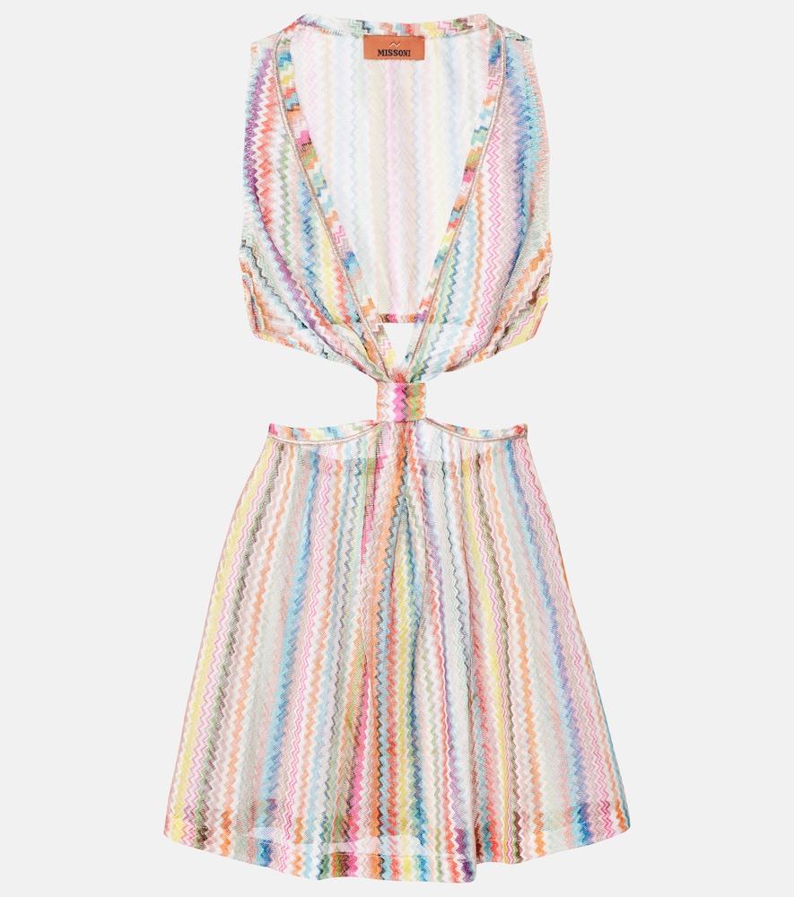 missoni zigzag cutout minidress