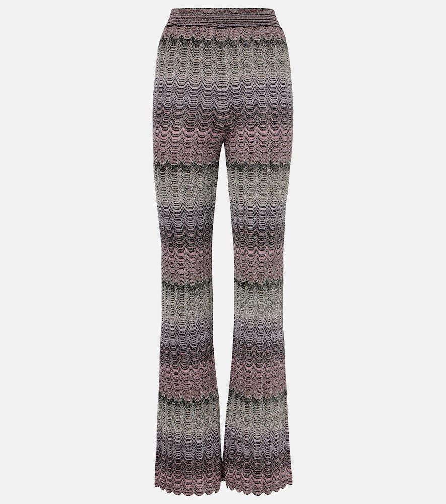 missoni zigzag high-rise flared pants