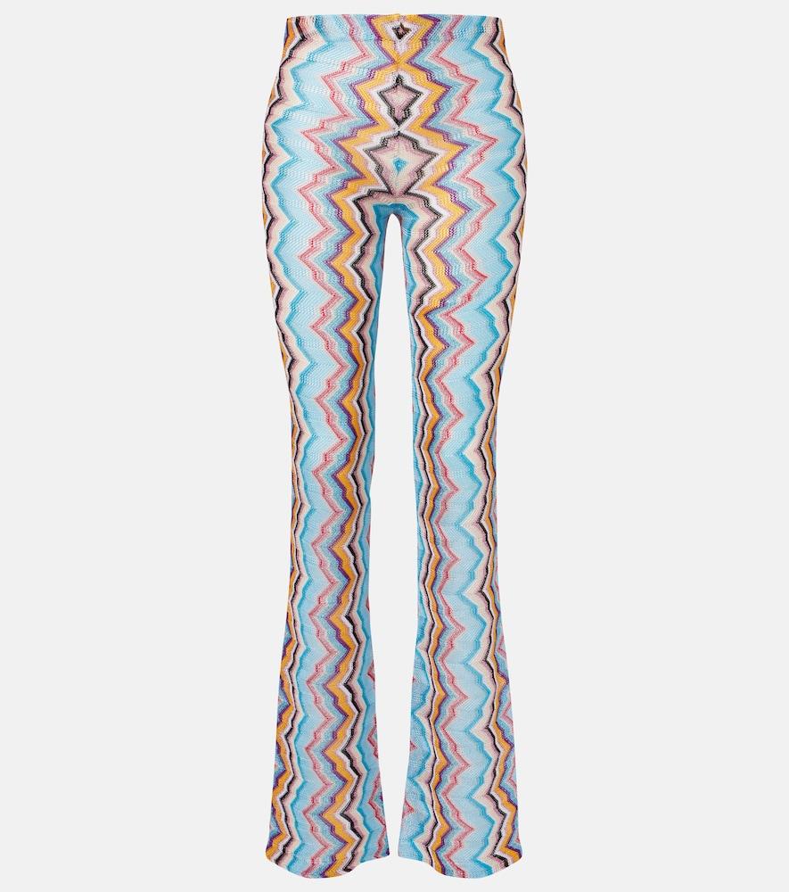 missoni zigzag high-rise flared pants