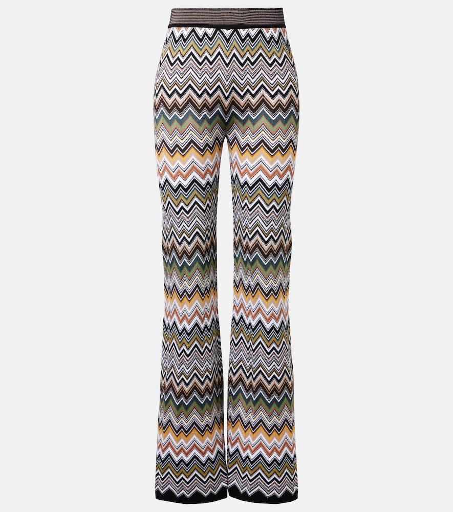 missoni zigzag high-rise flared pants