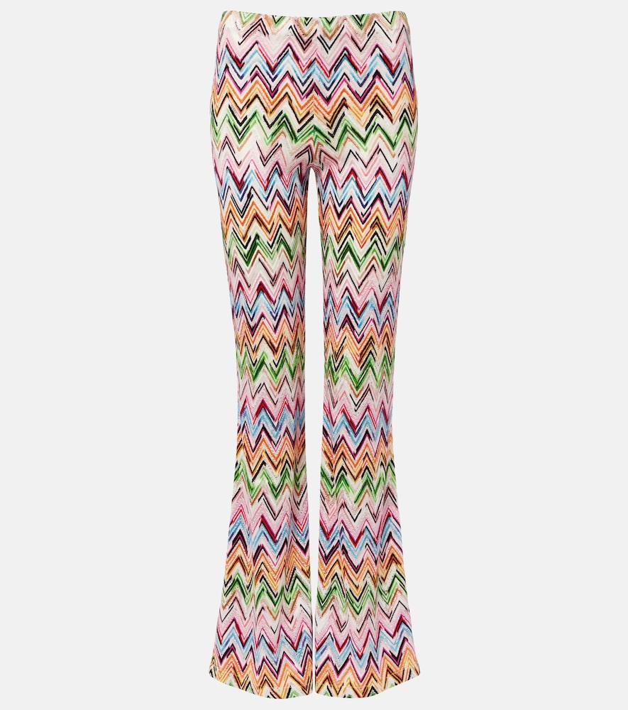 missoni zigzag high-rise flared pants