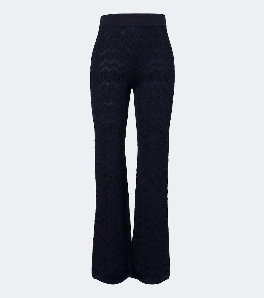 missoni zigzag high-rise flared pants