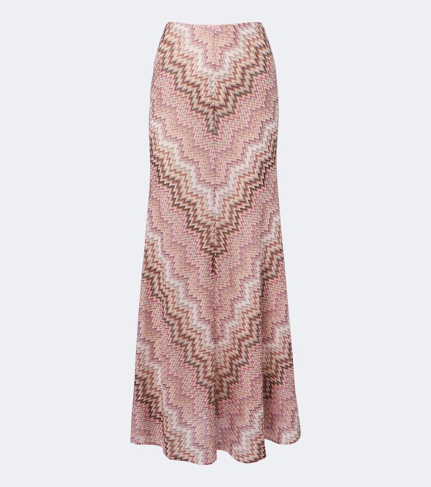 missoni zigzag knitted maxi skirt