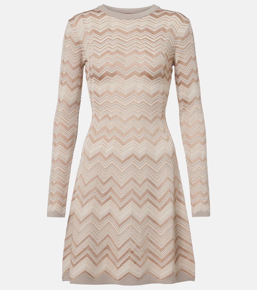 missoni zigzag knitted minidress