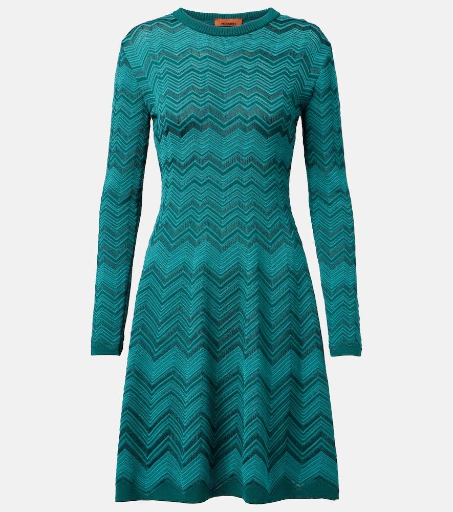 missoni zigzag knitted minidress