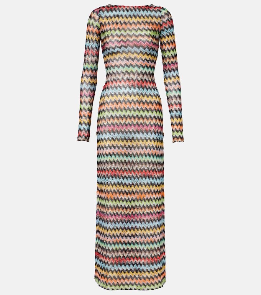missoni zigzag lamé beach cover-up