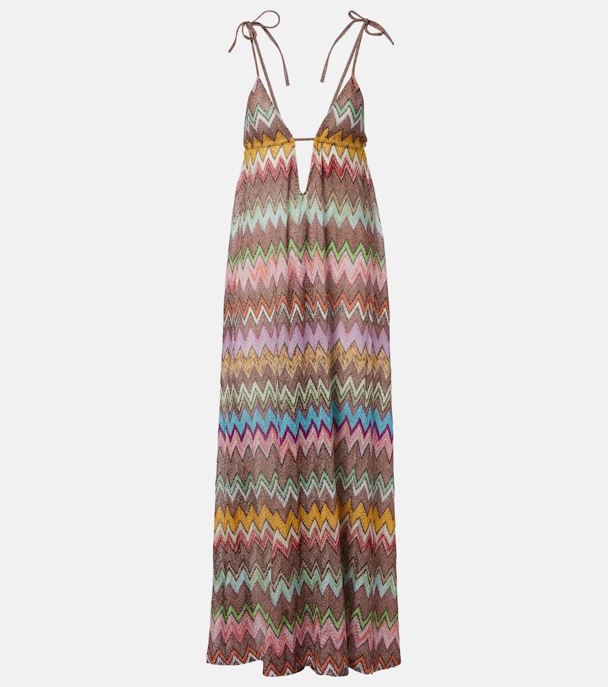 missoni zigzag lamé beach dress