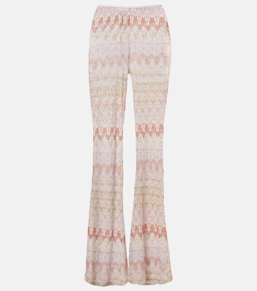 missoni zigzag lamé flared pants