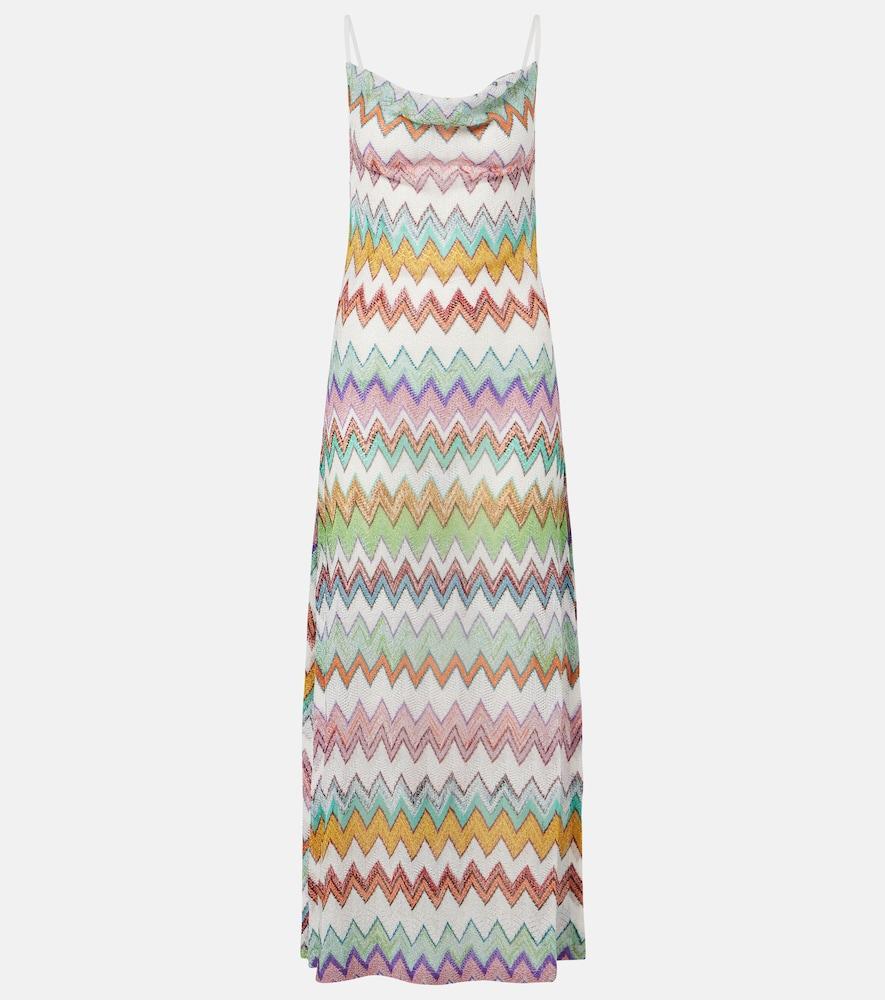 missoni zigzag lamé maxi dress