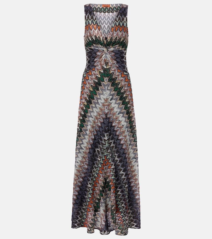 missoni zigzag lamé maxi dress