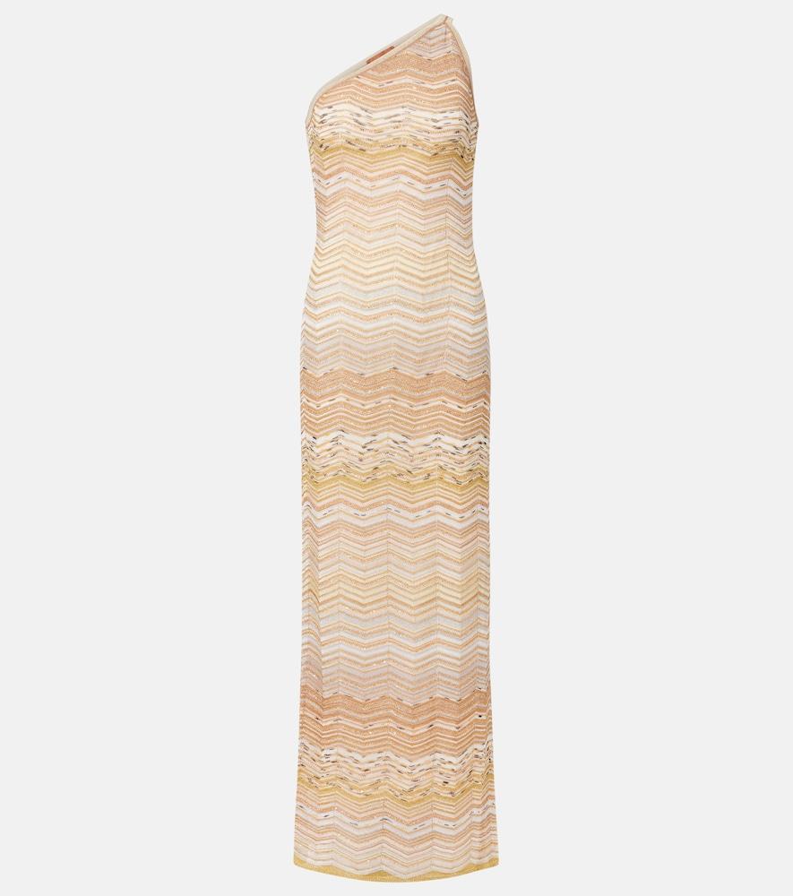 missoni zigzag lamé maxi dress