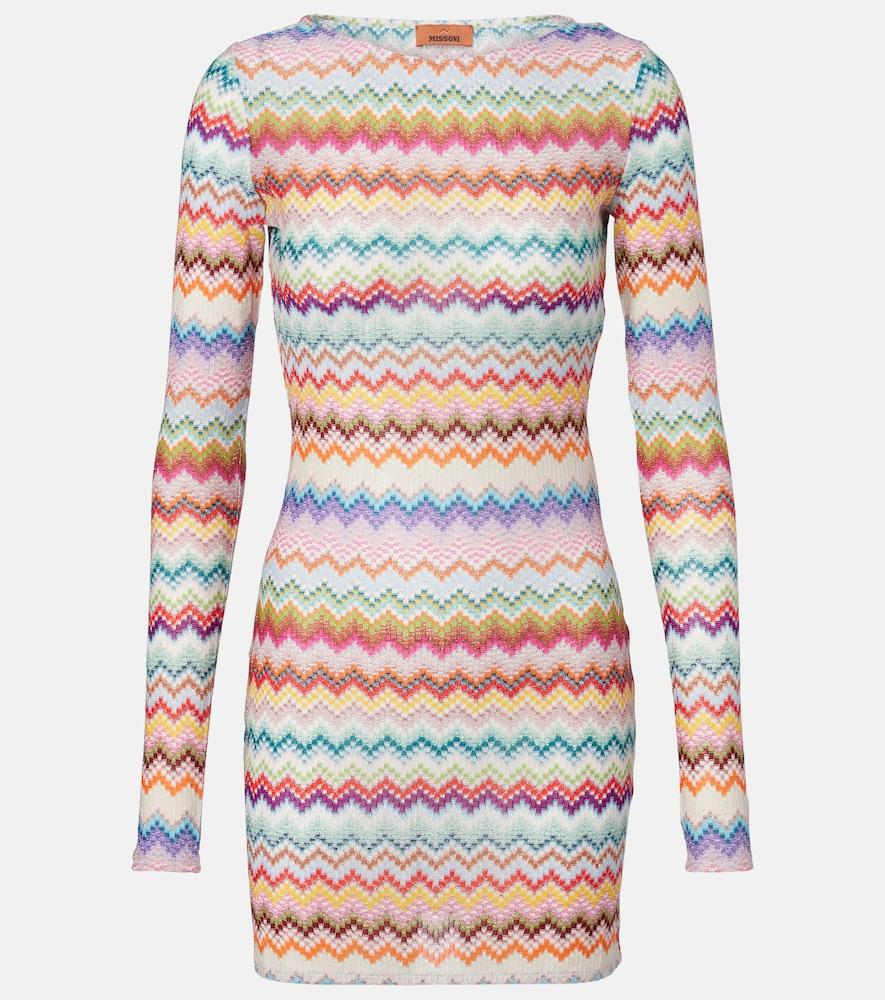 missoni zigzag lamé minidress