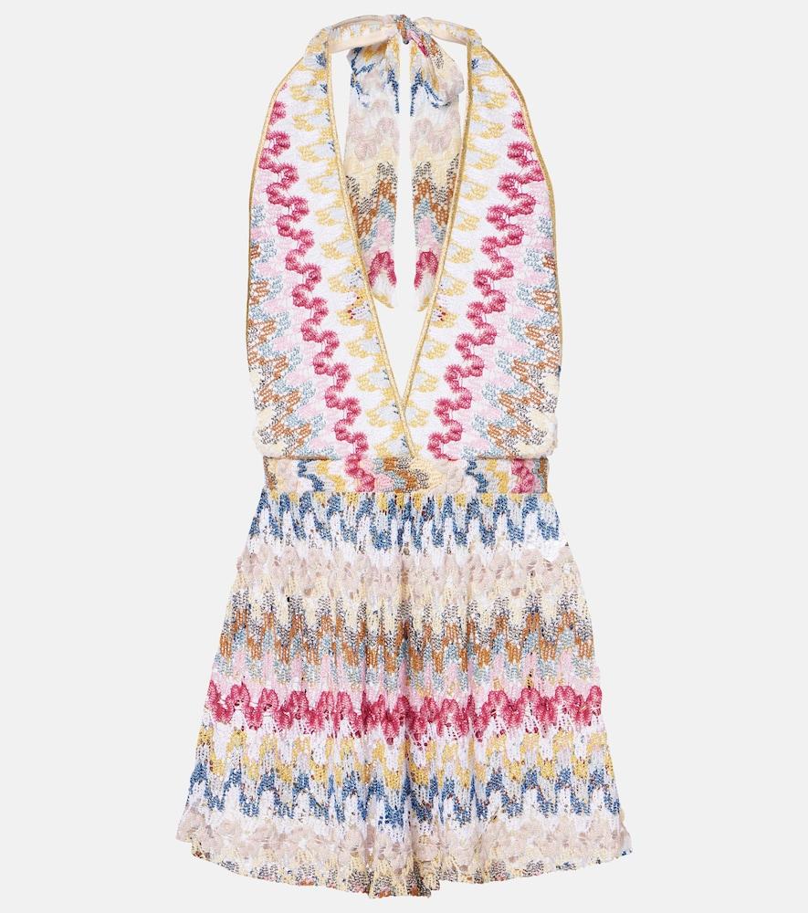 missoni zigzag lamé romper